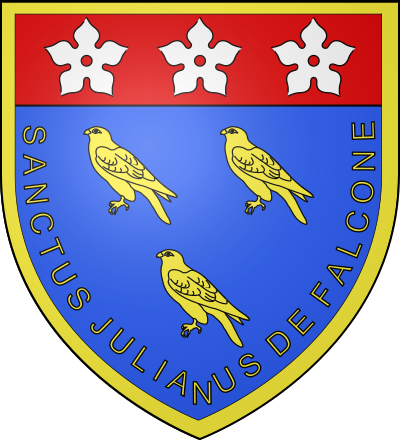 Blason de la commune Saint-Julien-le-Faucon