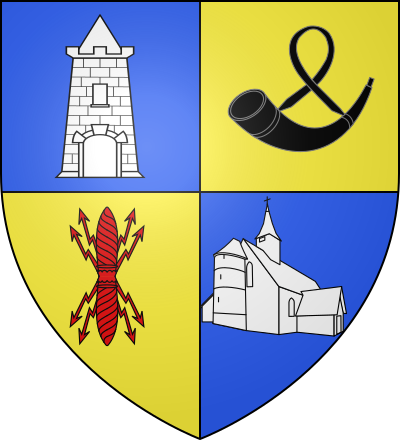 Blason de la commune Sainte-Barbe-sur-Gaillon