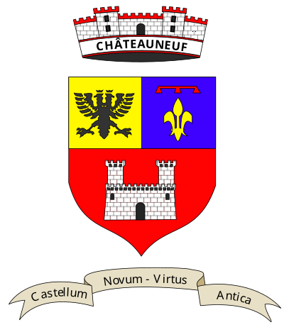 Blason de la commune Châteauneuf-Grasse