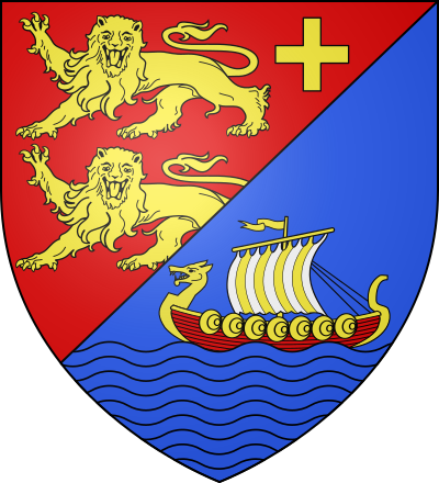 Blason de la commune Hermanville-sur-Mer