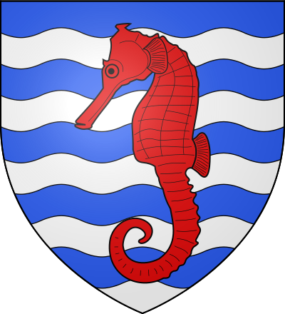 Blason de la commune Merville-Franceville-Plage