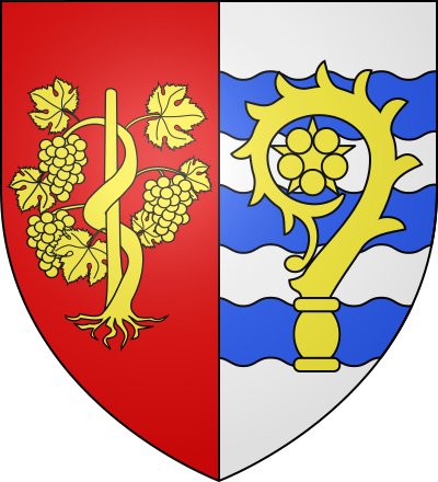 Blason de la commune Allas-Champagne