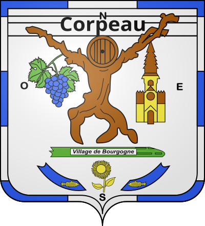 Blason de la commune Corpeau