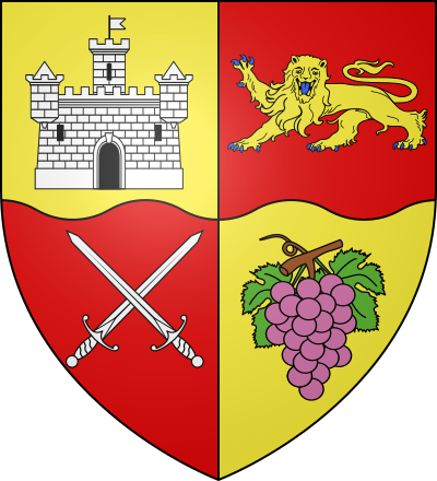 Blason de la commune Lamothe-Montravel