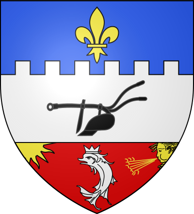 Blason de la commune Montéléger