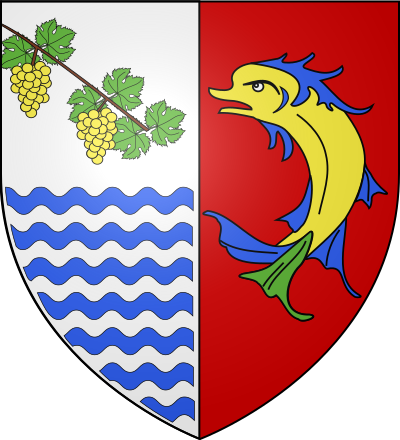 Blason de la commune Serves-sur-Rhône