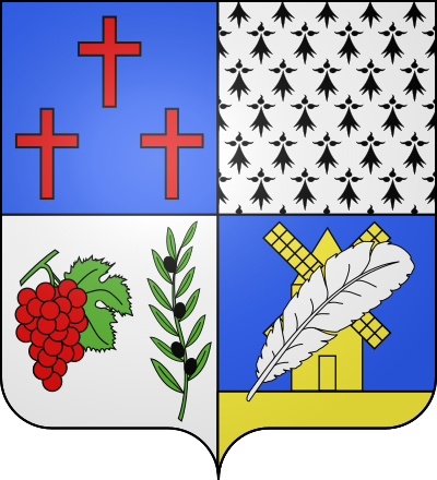 Blason de la commune Bezouce
