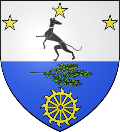Blason de la commune Gourdan-Polignan