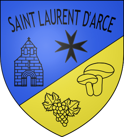 Blason de la commune Saint-Laurent-d'Arce