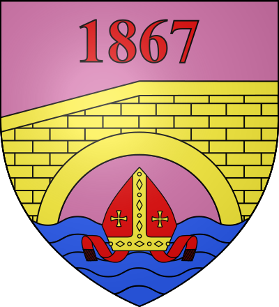 Blason de la commune Pont-Évêque
