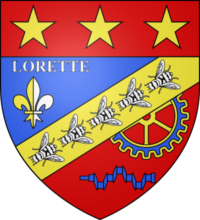 Blason de la commune Lorette