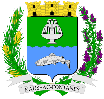 Blason de la commune Naussac-Fontanes