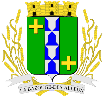 Blason de la commune La Bazouge-des-Alleux
