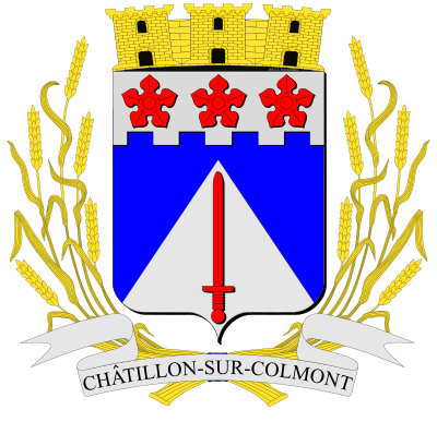 Blason de la commune Châtillon-sur-Colmont