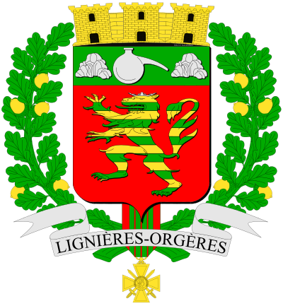 Blason de la commune Lignières-Orgères