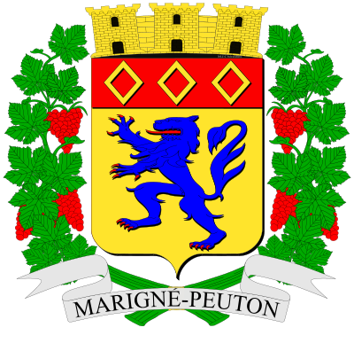 Blason de la commune Marigné-Peuton