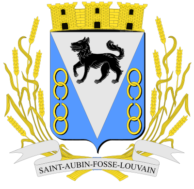 Blason de la commune Saint-Aubin-Fosse-Louvain