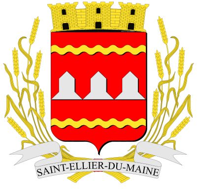 Blason de la commune Saint-Ellier-du-Maine