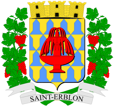 Blason de la commune Saint-Erblon