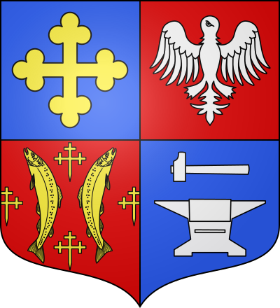 Blason de la commune Saint-Maurice-aux-Forges