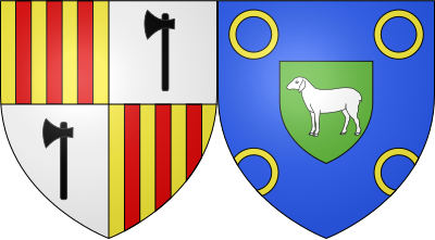 Blason de la commune Cazaux-Fréchet-Anéran-Camors
