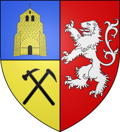 Blason de la commune Sourcieux-les-Mines
