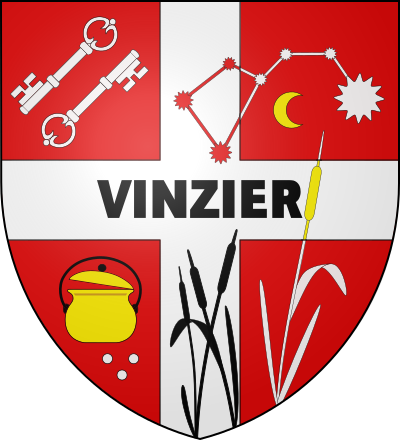 Blason de la commune Vinzier