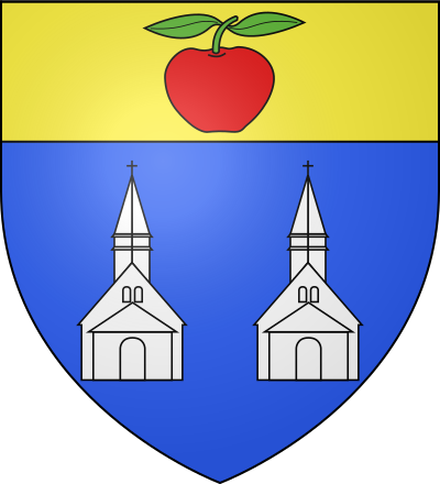 Blason de la commune Calleville-les-Deux-Églises