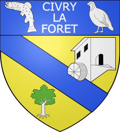 Blason de la commune Civry-la-Forêt